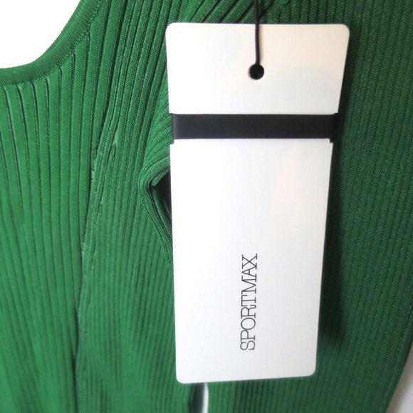 Sportmax MaxMara Scoop Neck Ribbed Knit Top Size L - Picture 6 of 14